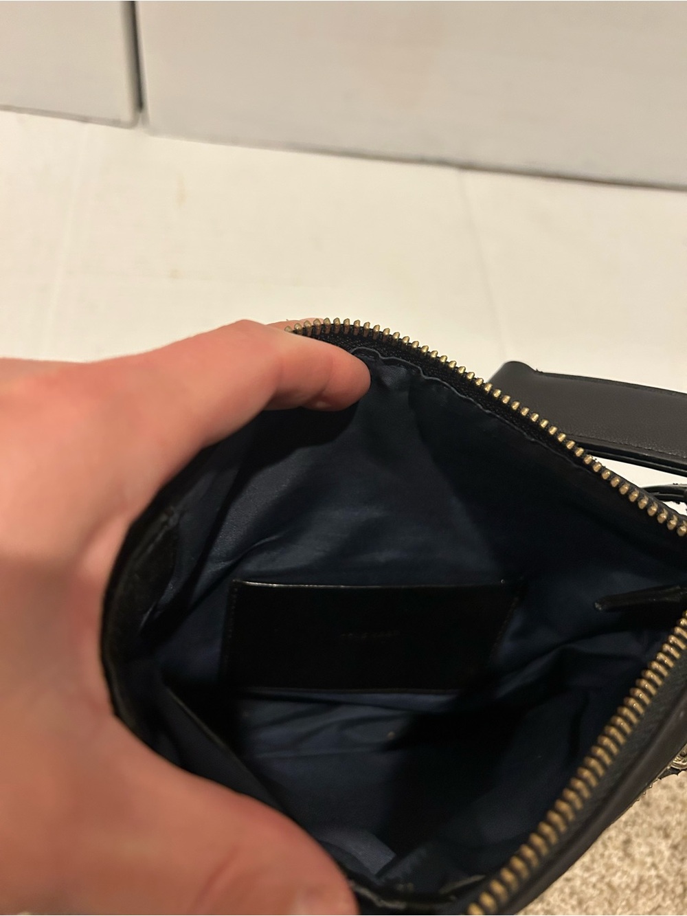 Cole Haan Black Crossbody Bag with Gold Hardware - Picture 4 of 4